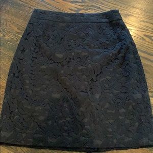 Banana Republic Black Lace Pencil Skirt